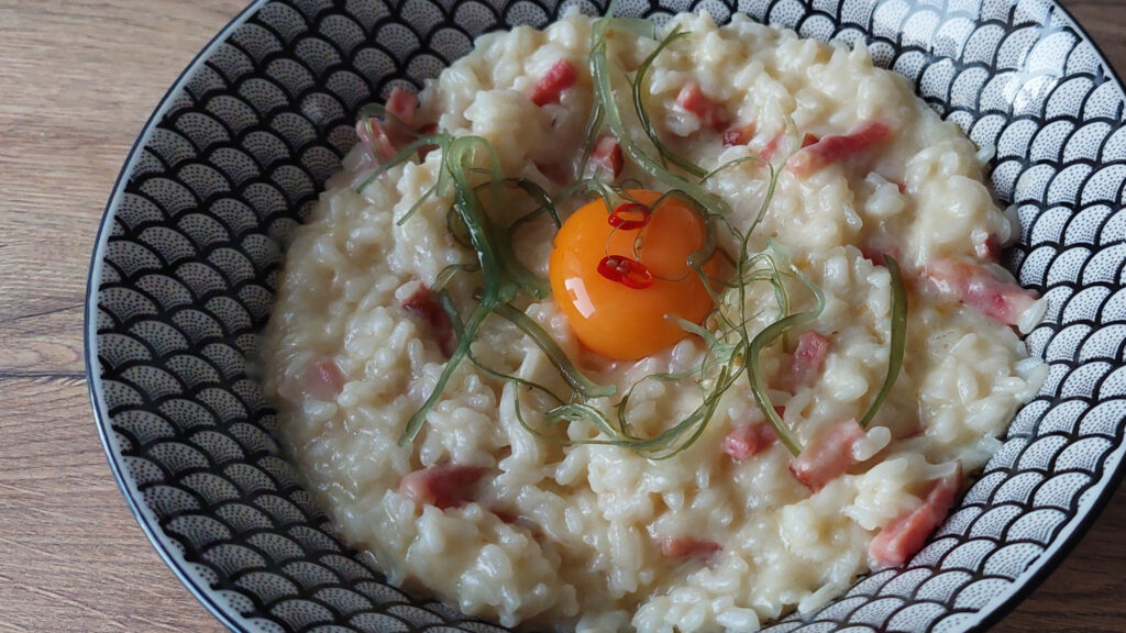 RISOTTO A LA CARBONARA EN MAMBO COOKING